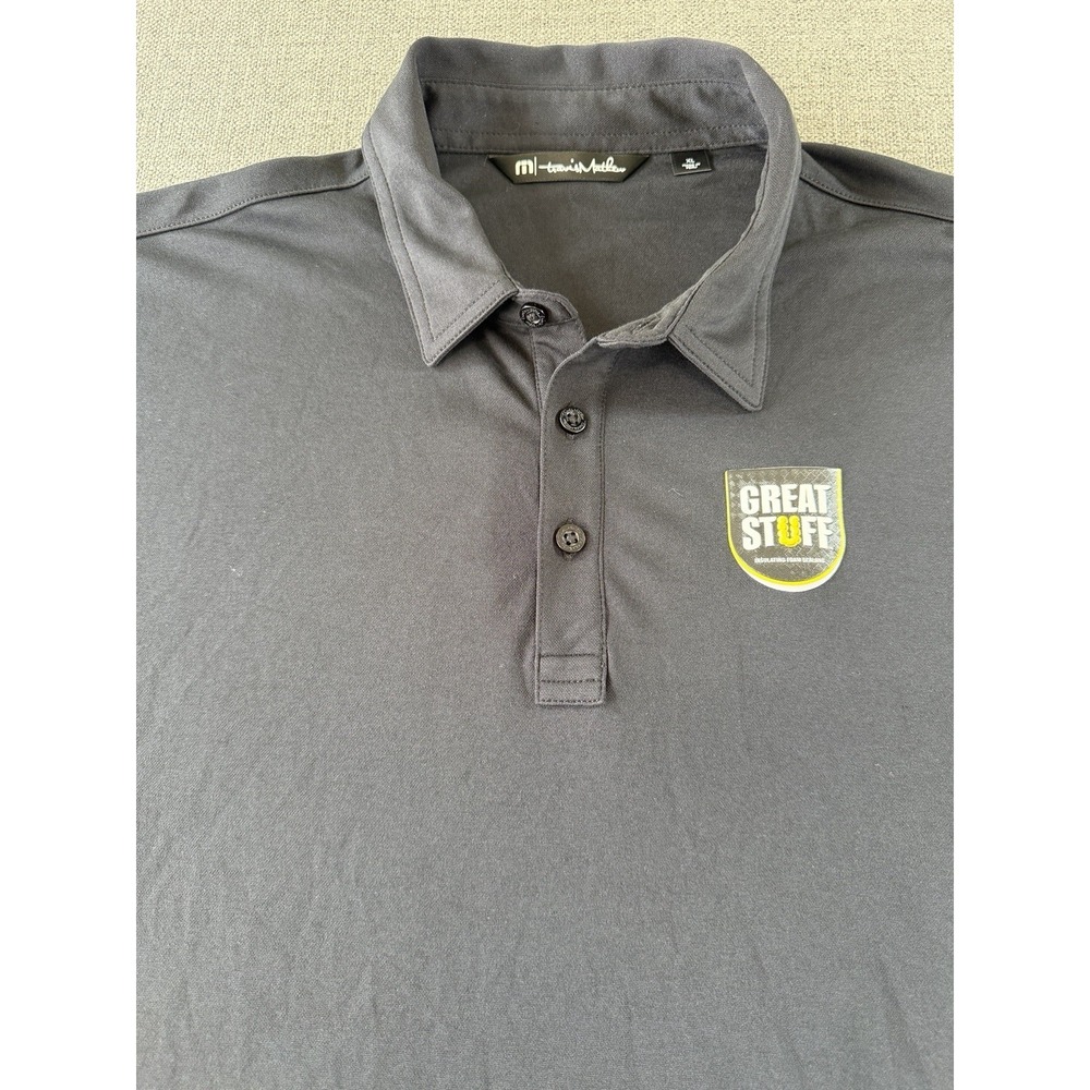 Travis Mathew Men's Short Sleeve Performance Polo Golf Shirt XL Black